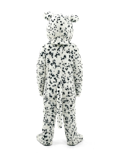 Vue de dos du déguisement mascotte chien dalmatien