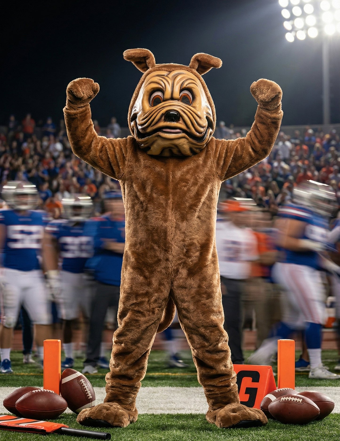 Kostim maskote smeđeg psa za odrasle