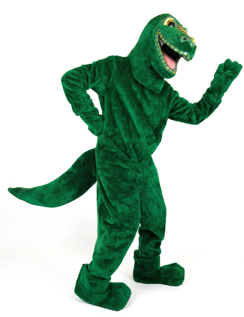 Bočni prikaz kostima maskote dinosaurus