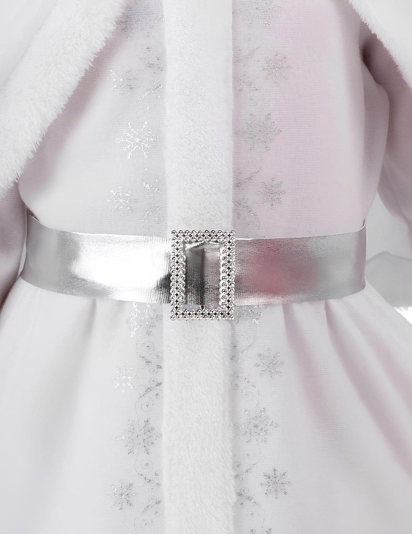 Bijeli kostim Djeda Mraza za djevojčice