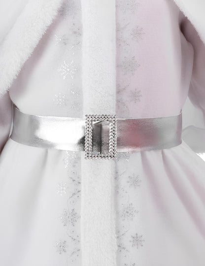 Bijeli kostim Djeda Mraza za djevojčice