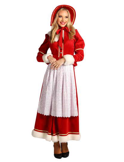 Tradicionalni kostim gospođe Mraz za žene s pregačom