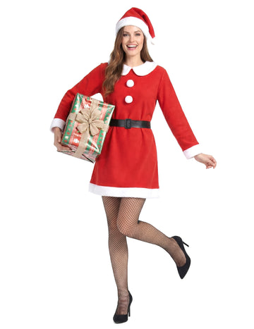 Majka božićna kostim pompons žena