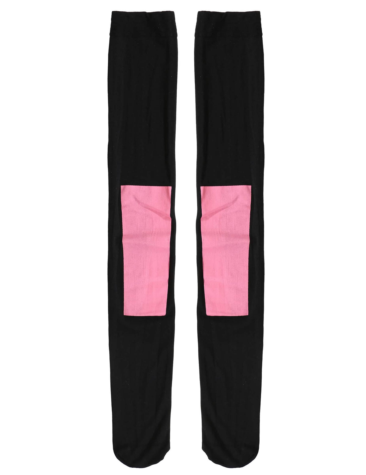 Chaussettes hautes noires et roses du déguisement miss Kpop pour adolescente