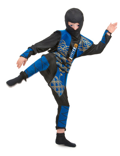 Vue de dos du déguisement ninja pour garçon