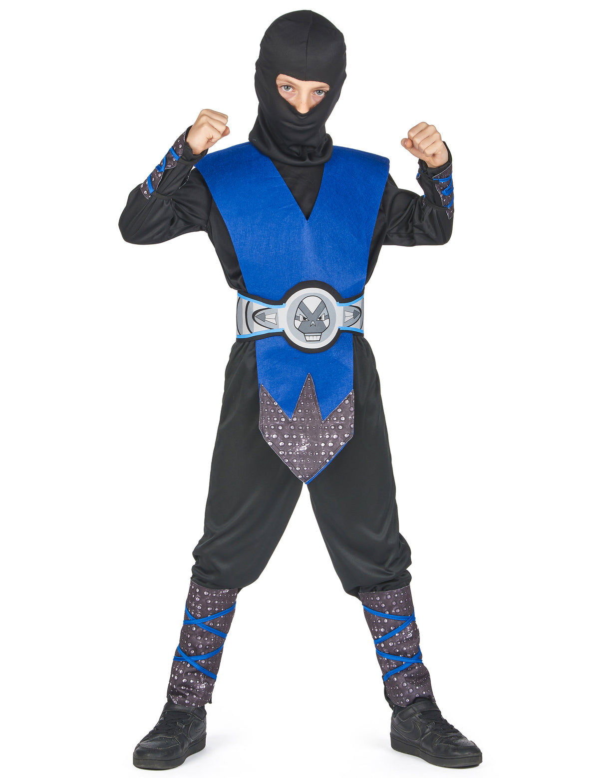 Vue de face du déguisement ninja pour garçon