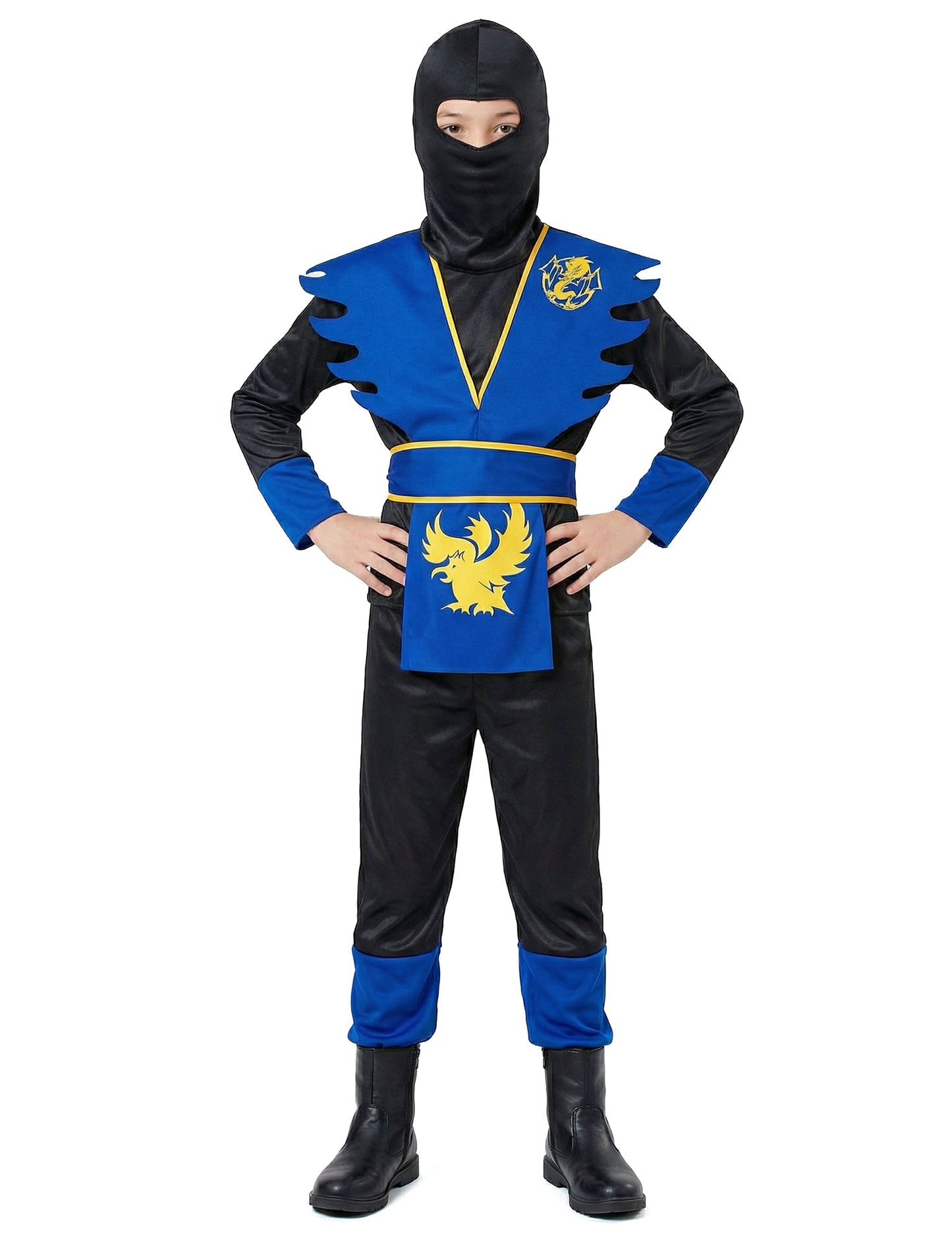 Vue de face du déguisement ninja pour garçon
