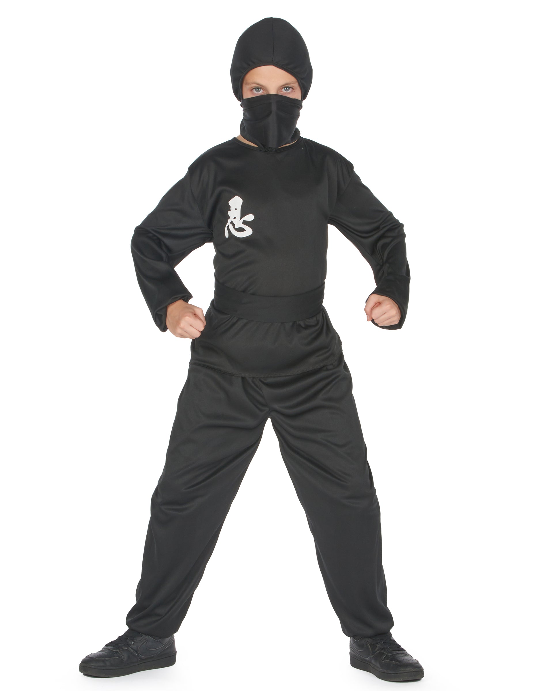 Vue de face du déguisement ninja commando pour garçon