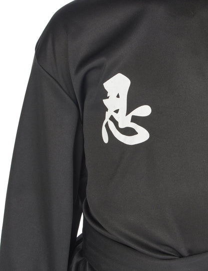 Déguisement ninja commando pour garçon noir avec symbole blanc