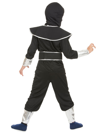 Crni i srebrni kostim ninja