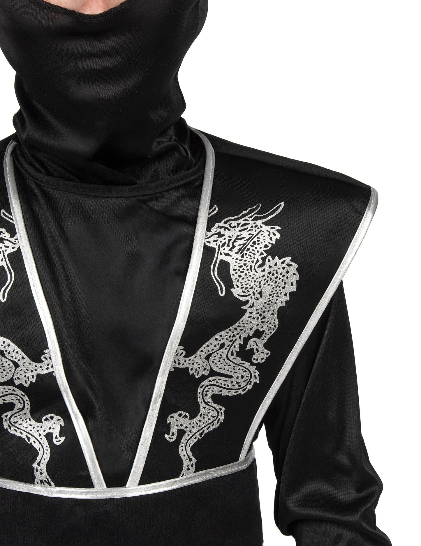 Crni i srebrni kostim ninja