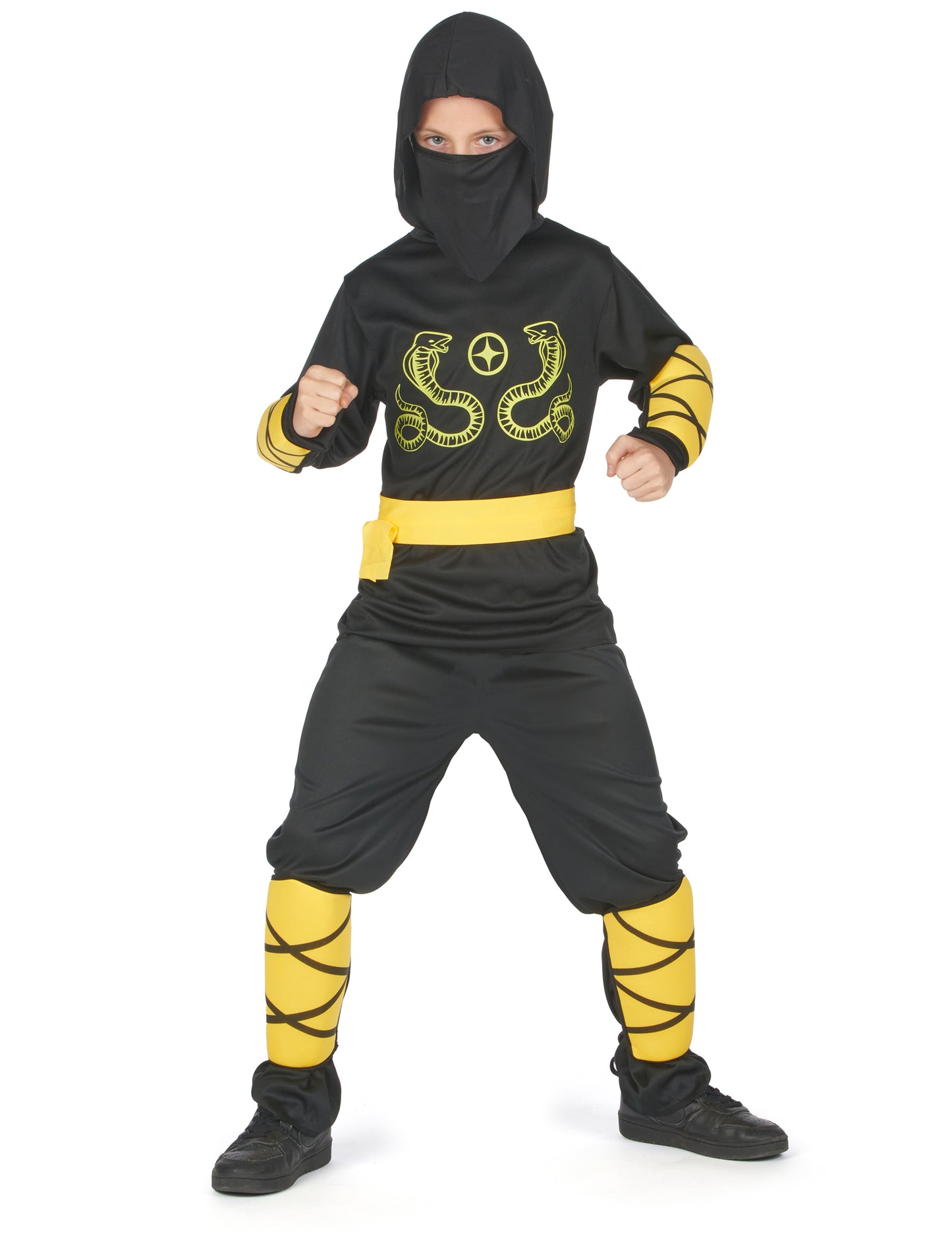 Crni i žuti dečko Ninja kostim