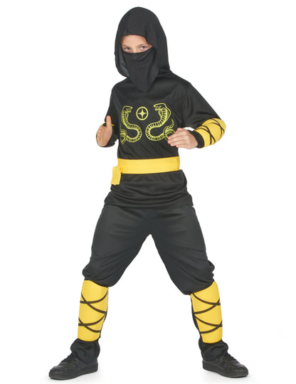 Crni i žuti dečko Ninja kostim
