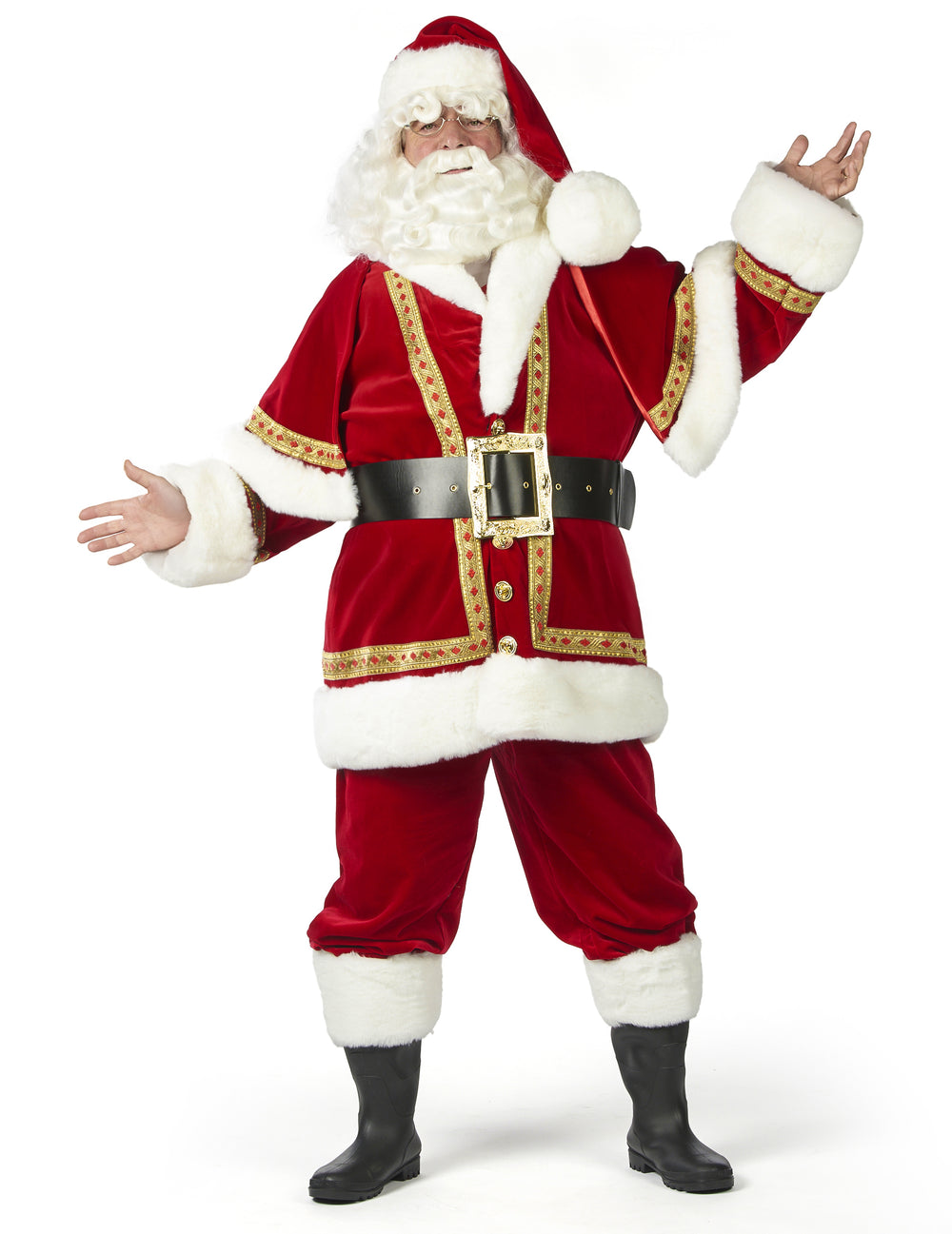 Vue de face du déguisement de Père Noël