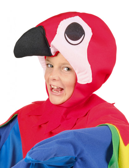 Dječji višebojni papagaj prerušen