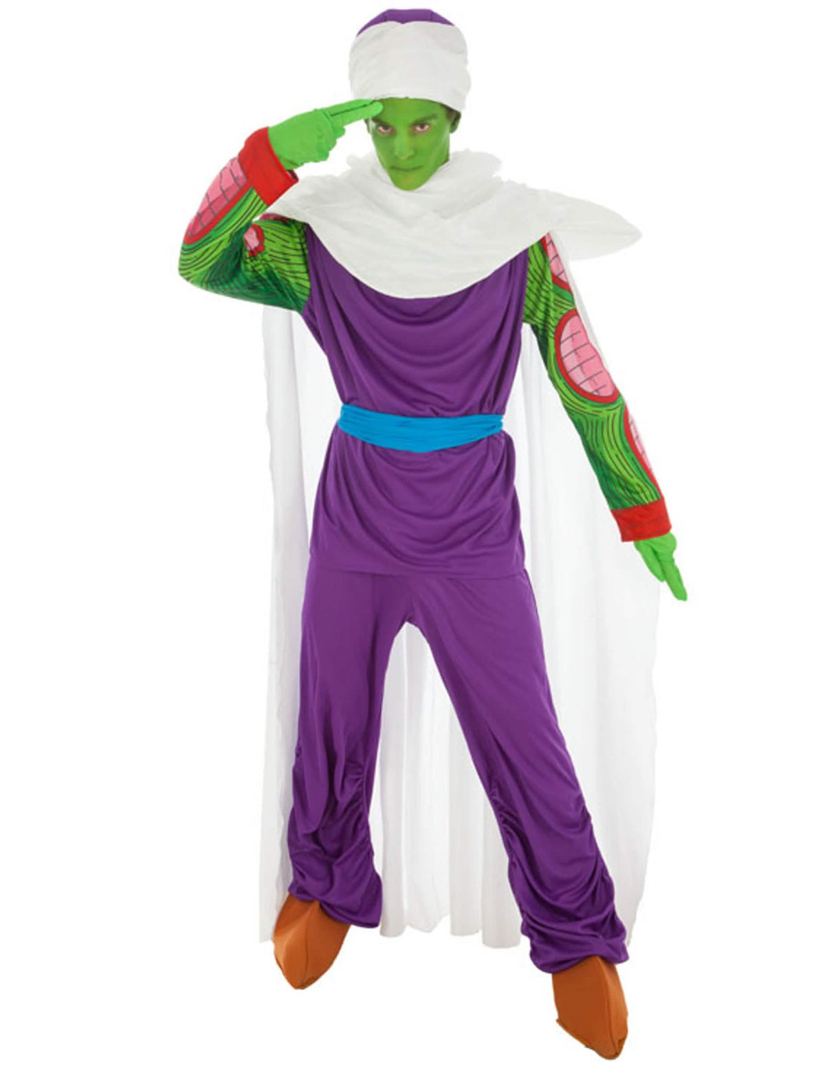 Kostim Piccolo Dragon Ball™ za odrasle ljubičasta i zelena s bijelim plaštem