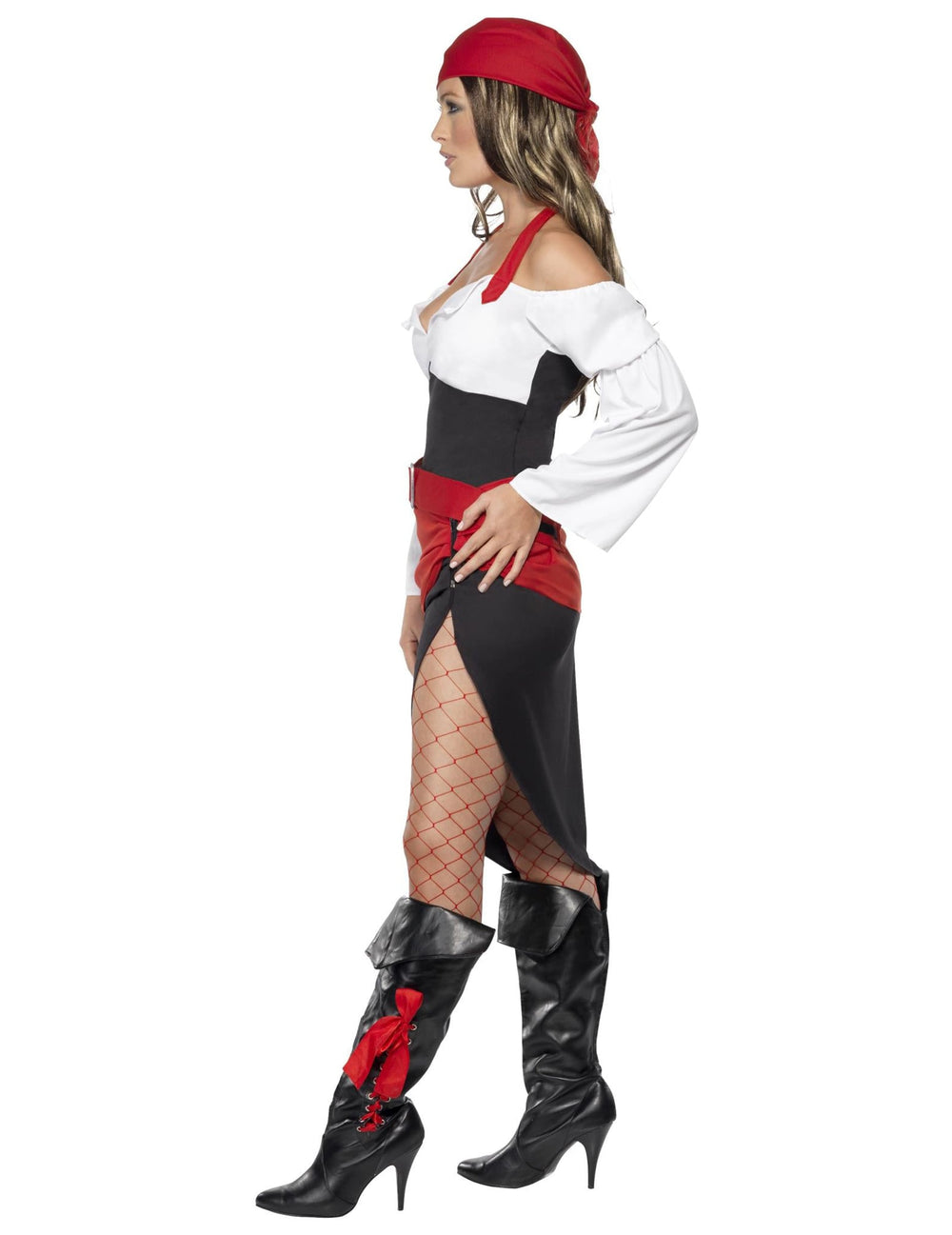 Vue de profil du déguisement pirate asymétrique