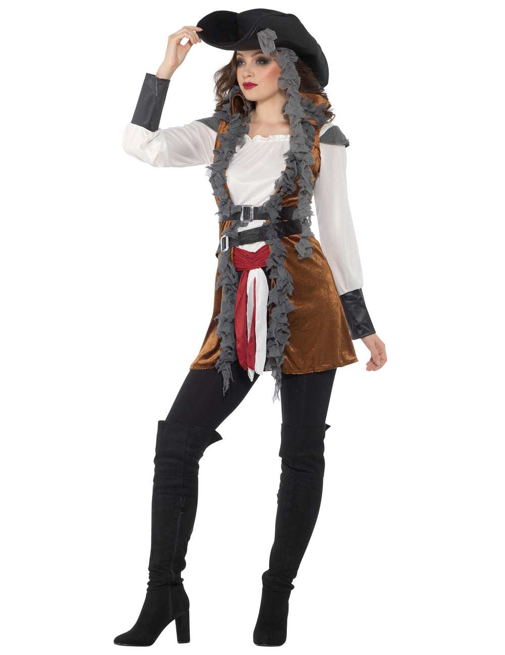 Vue d'ensemble du déguisement de pirate avec gilet