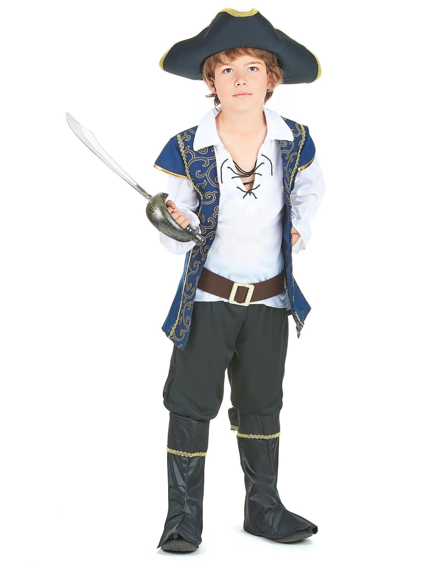 Plavi i bijeli Boy Pirate kostim