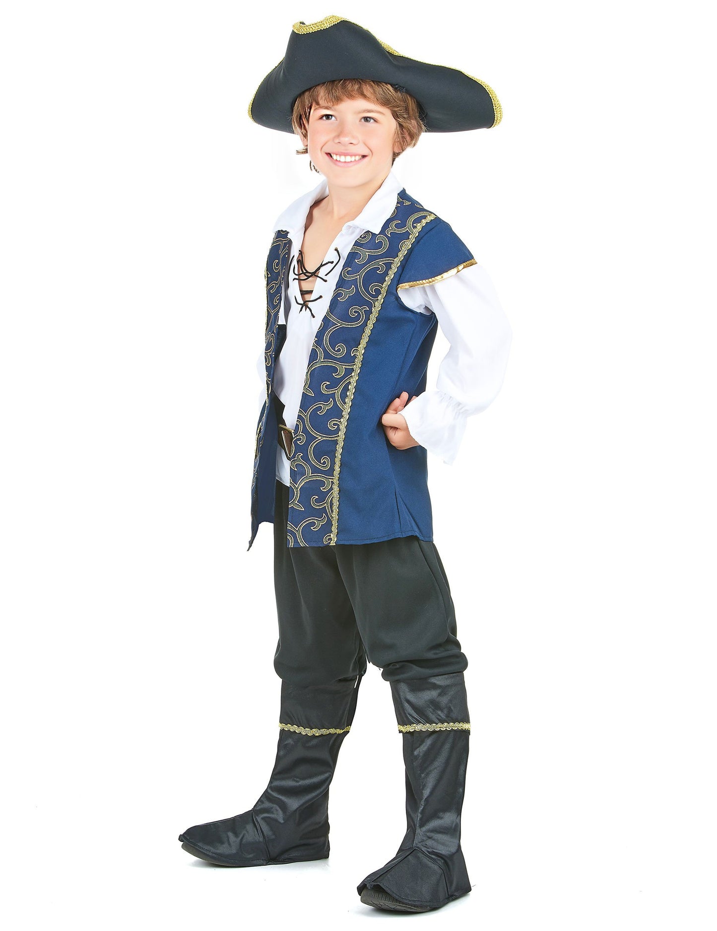 Plavi i bijeli Boy Pirate kostim
