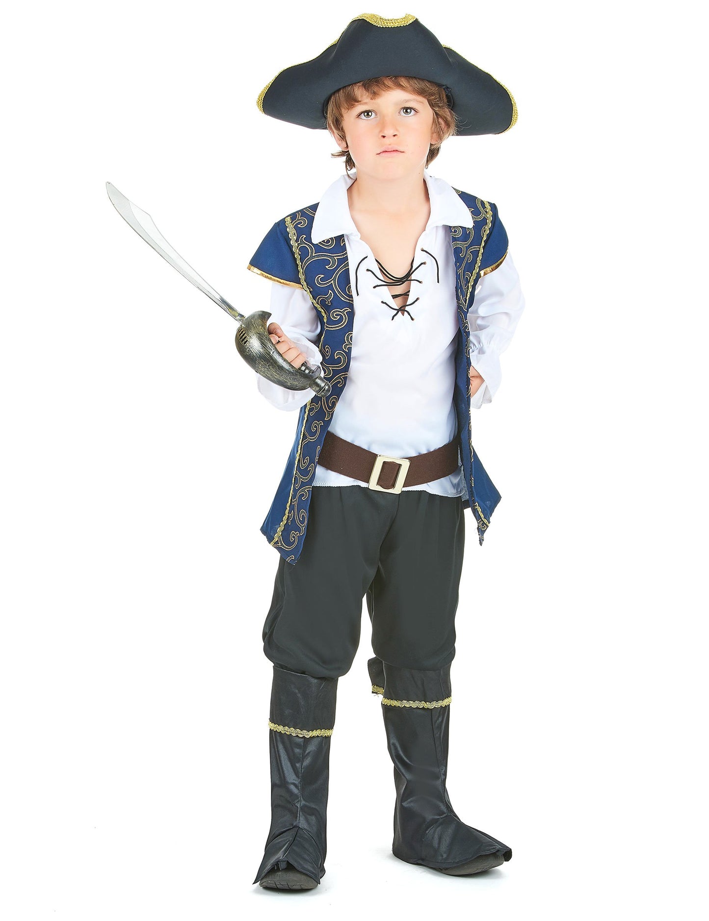 Plavi i bijeli Boy Pirate kostim