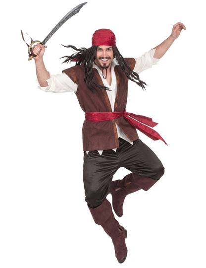 Mač i pregled u pokretu dizajna pirata za muškarce