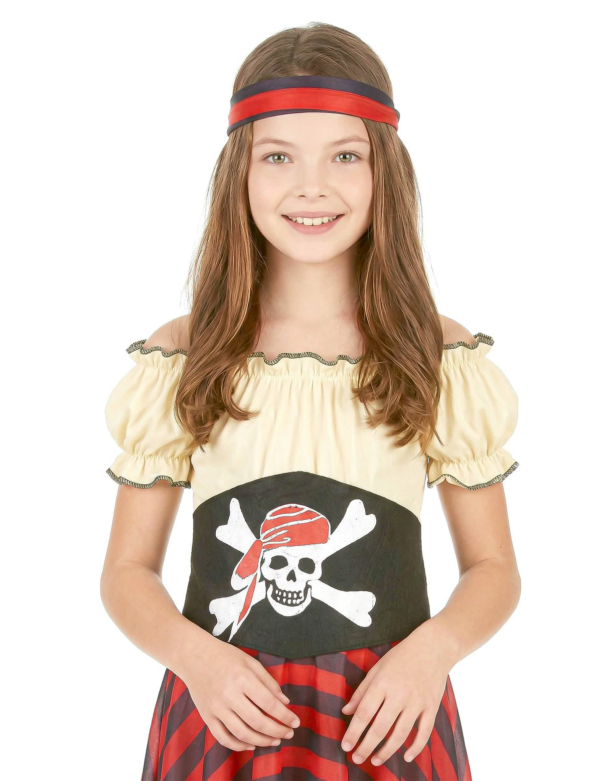 Detalji bustiera i trake za glavu za kostim piratkinje za djevojčica