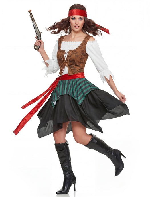 Déguisement pirate rayé femme