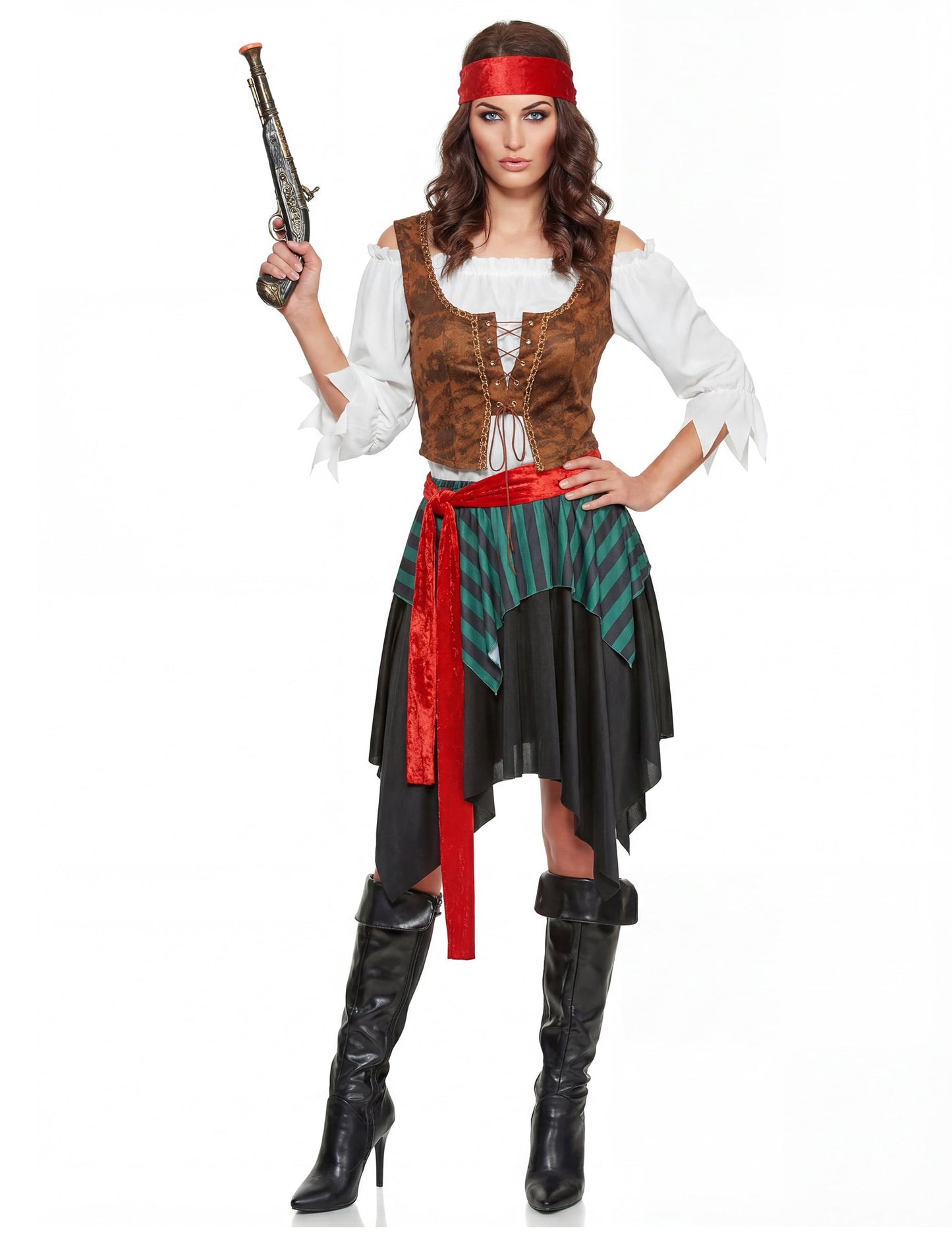 Déguisement pirate rayé femme