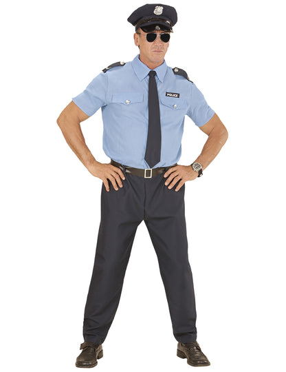 Veliki plavi policijski kostim veličine odraslih
