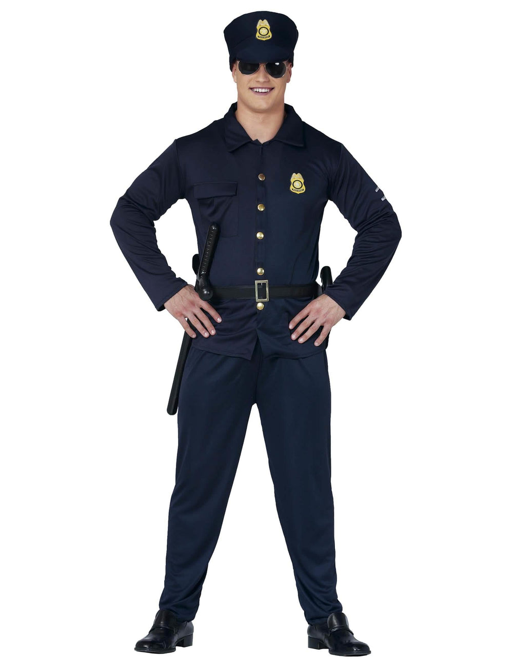 Prednji prikaz policijskog kostima za odrasli