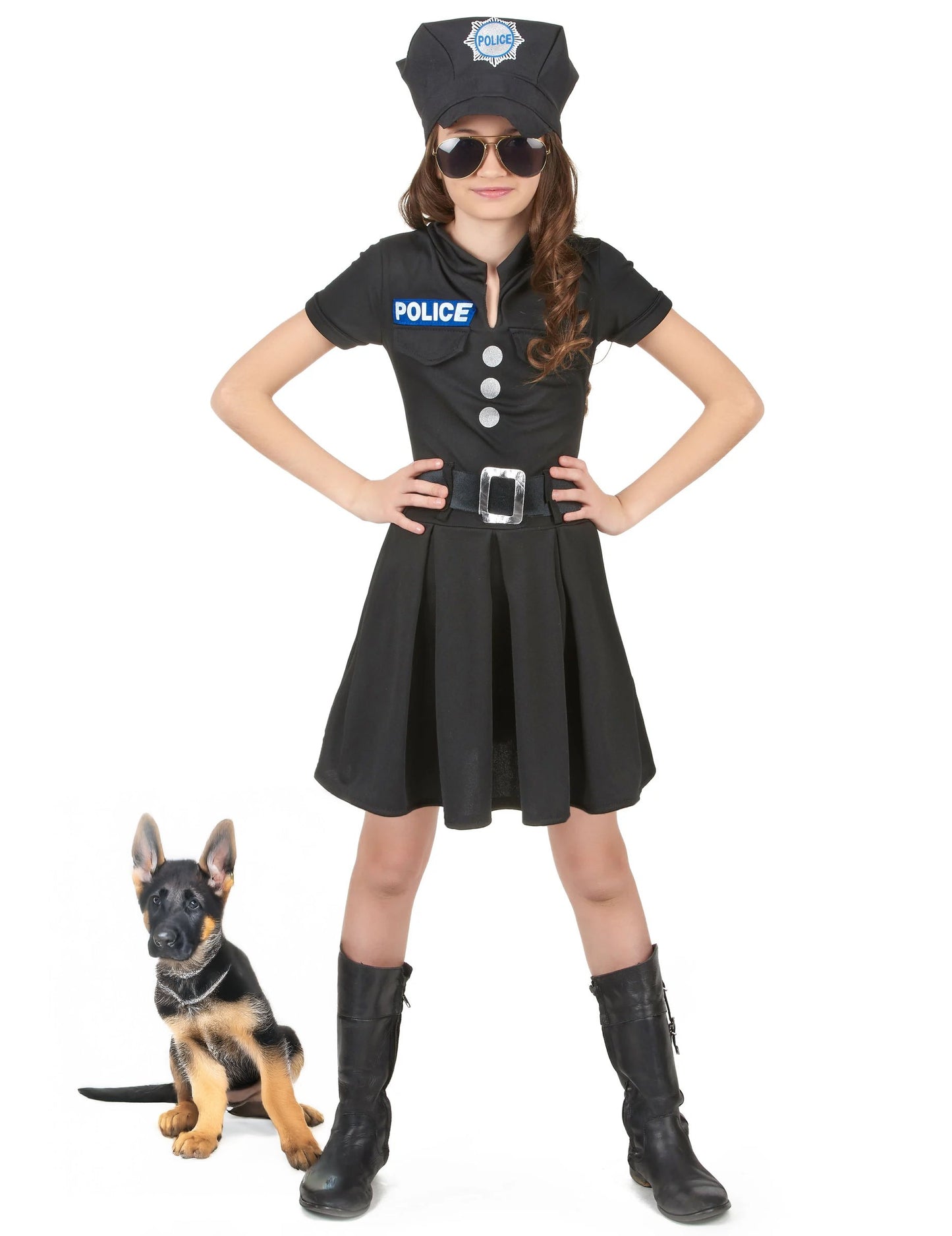 Policijska kostim crna haljina djevojka