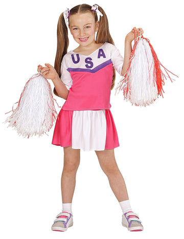 Pompom djevojka prerušava ružičasto -bijela djevojka