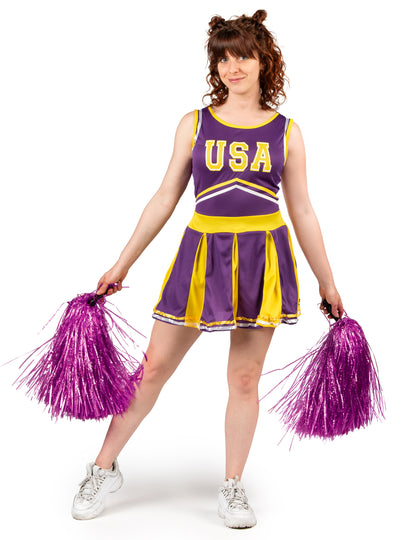 Pompom Girl USA Violet i Yellow Woman kostim