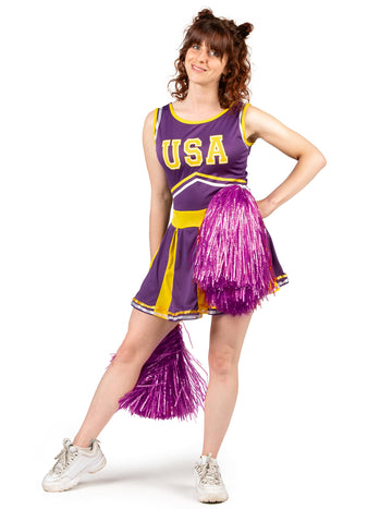 Pompom Girl USA Violet i Yellow Woman kostim