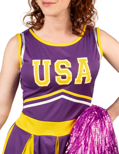 Pompom Girl USA Violet i Yellow Woman kostim