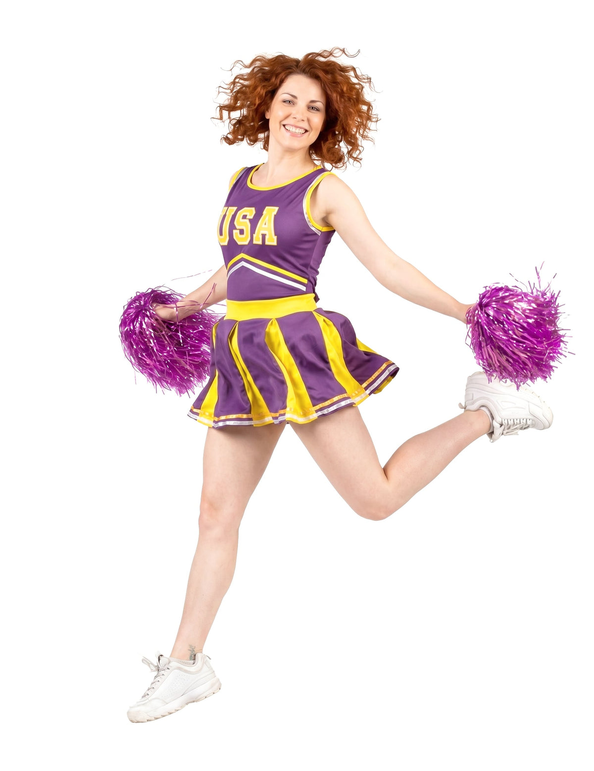 Pompom Girl USA Violet i Yellow Woman kostim