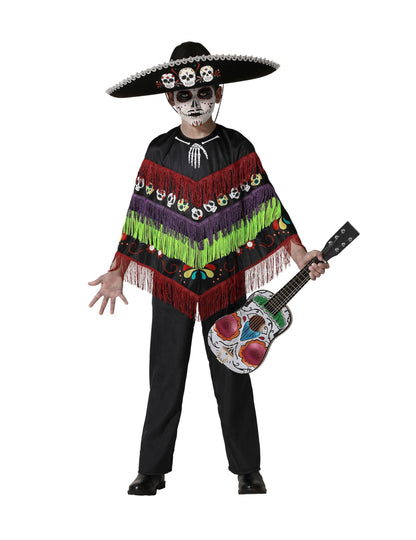 Poncho Skeleton prerušava Dia de los muertos dijete