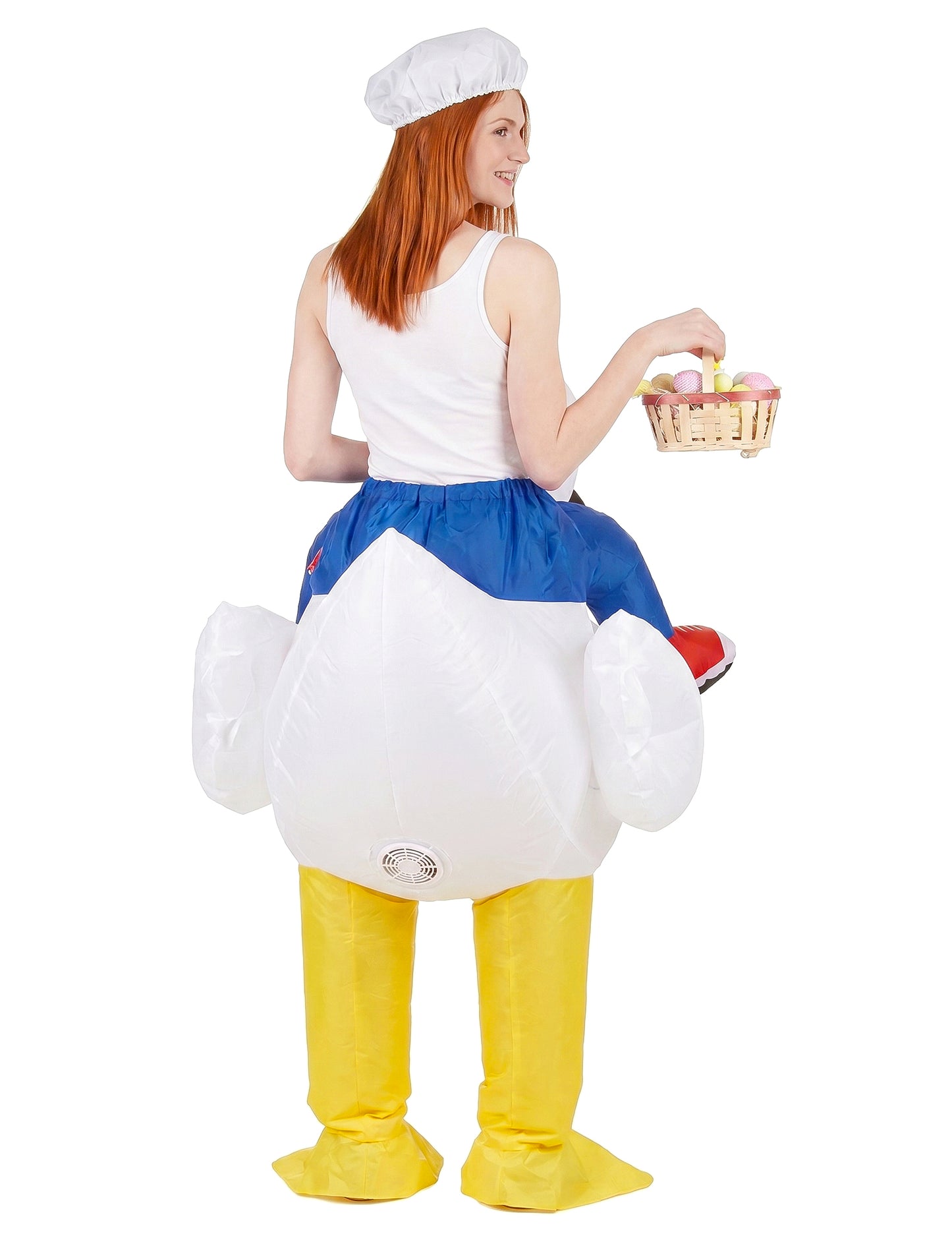 Déguisement poulet gonflable adulte