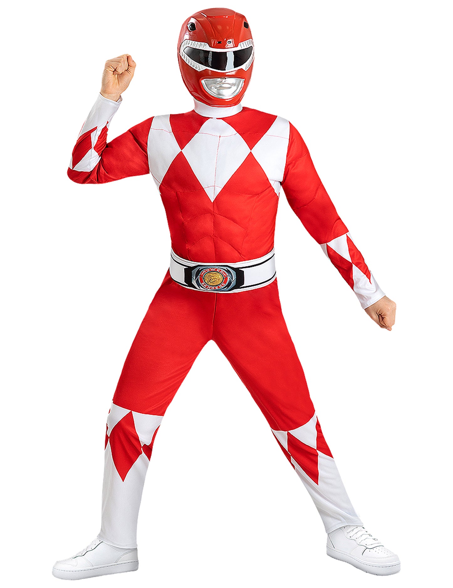 Mišićavi crveni kostim Power Ranger za djecu