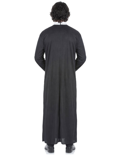 Vue de dos du déguisement de prêtre pour homme