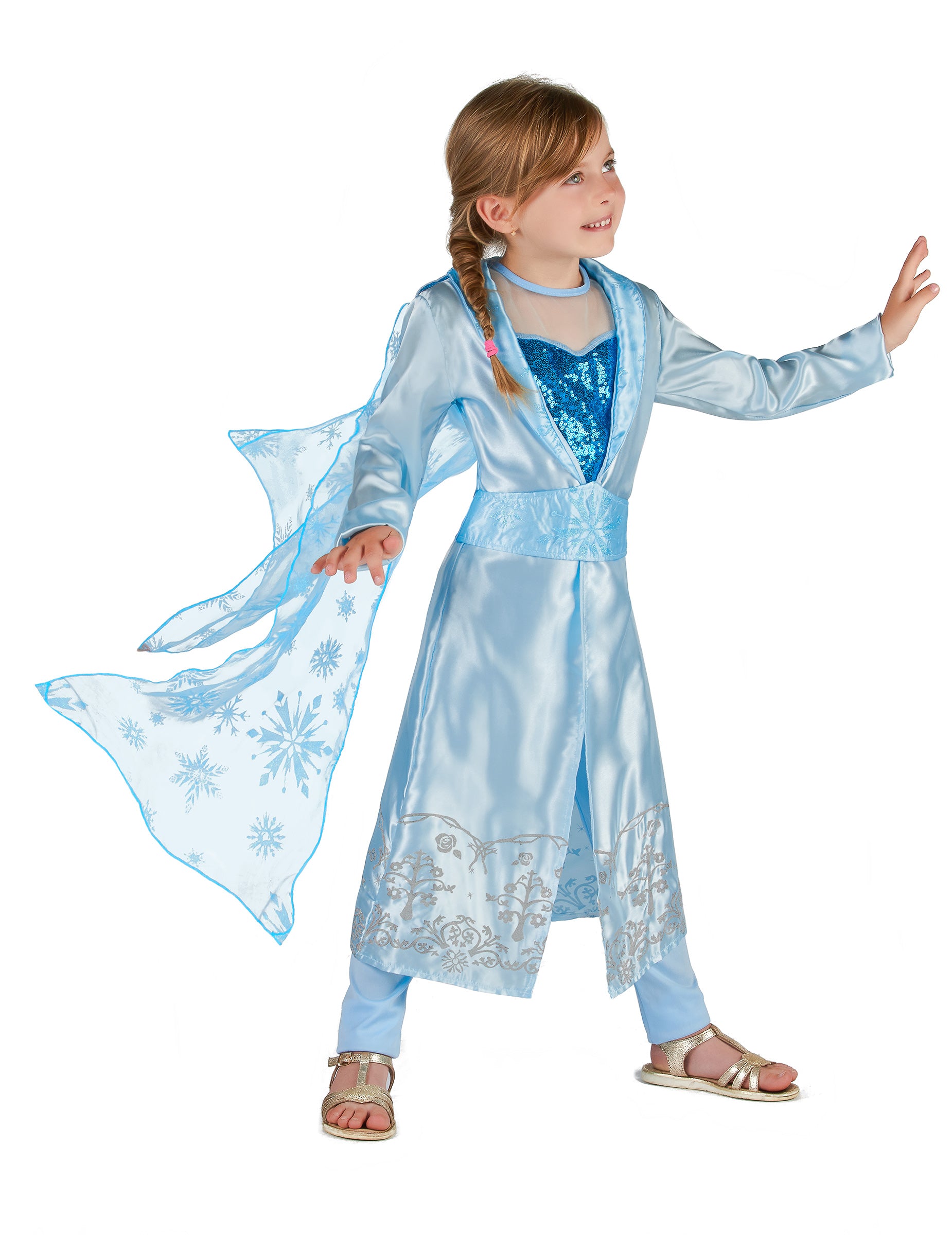 Vue de profil du déguisement de Princesse grand nord pour fille