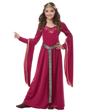 Médieval princeza kostim Velvet Pink Girl