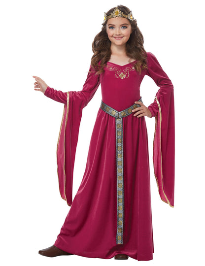 Médieval princeza kostim Velvet Pink Girl
