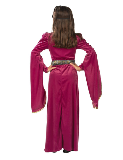 Médieval princeza kostim Velvet Pink Girl