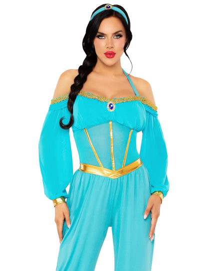 Ženski kostim plavo-zlatne orijentalne princeze