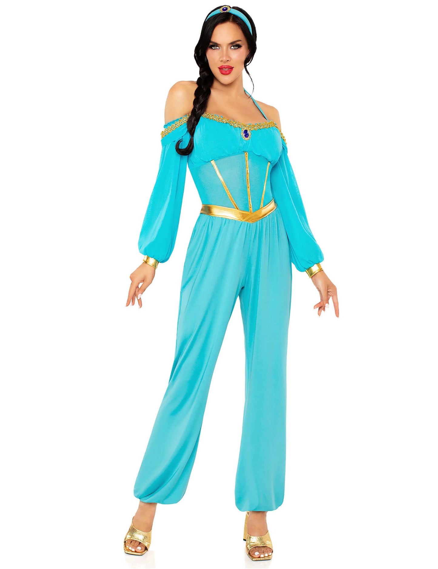 Ženski kostim plavo-zlatne orijentalne princeze