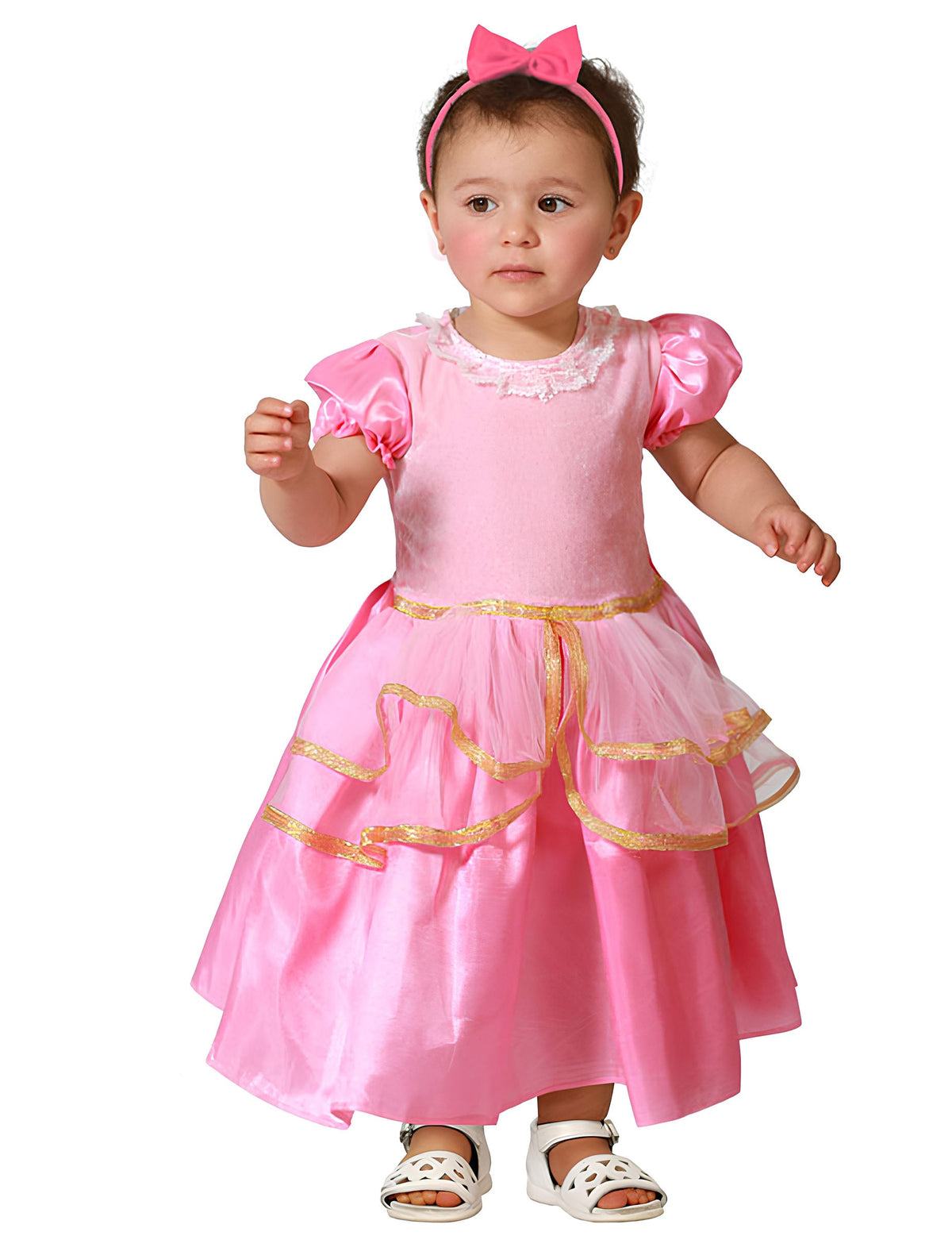 Vue de face du déguisement de princesse pour bébé