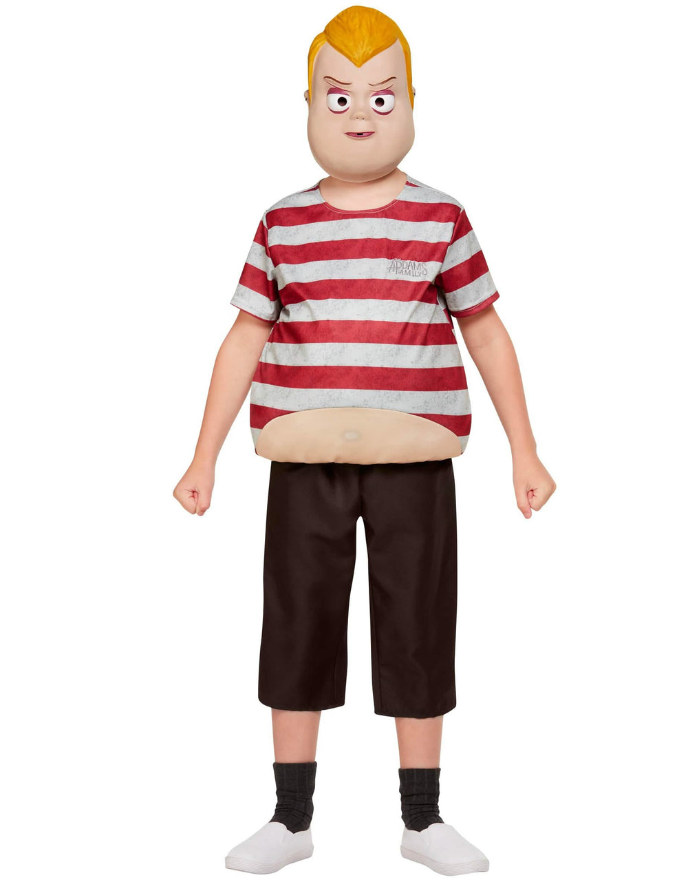 Kostim Pugsley iz Obitelji Addams™ za dijete s crveno-bijelim prugama i maskom