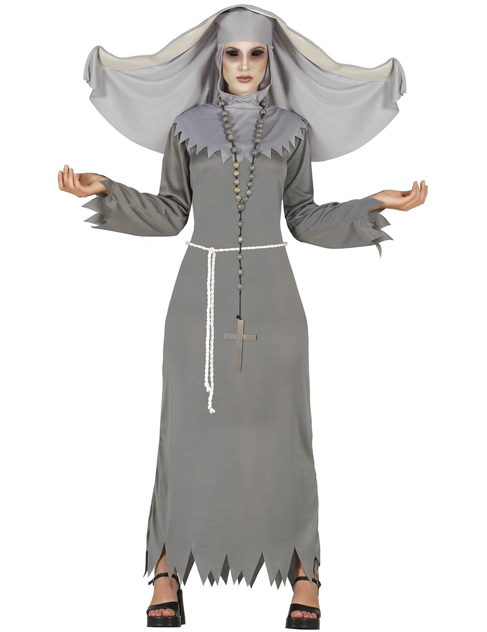 Kostim opsjednute redovnice za ženu sivi halloween